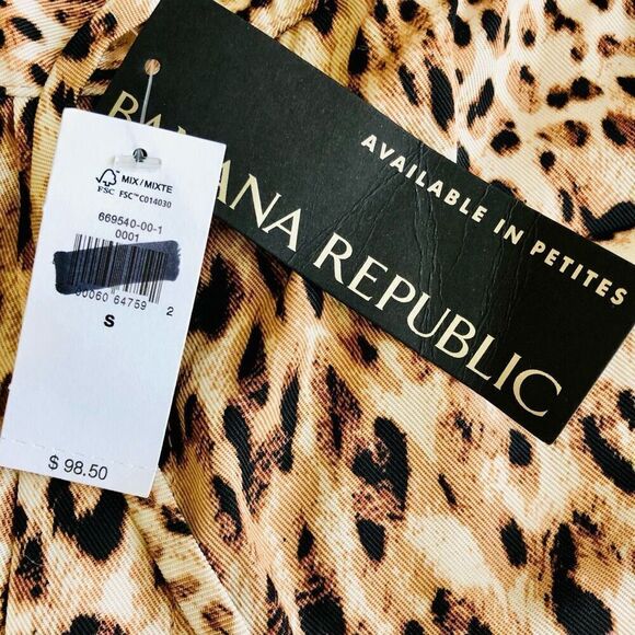 Banana Republic Leopard Print Pull On Casual Ankle Pants - Picture 7 of 14